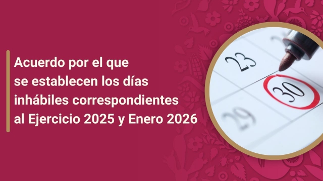 ACUERDO POR EL QUE SE ESTABLECEN LOS DÍAS INHÁBILES