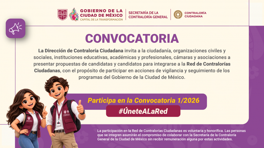Convocatoria a la Red de Contralorías Ciudadanas
